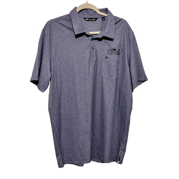 Travis Mathew Polo Golf Shirt XL Pineapple Drink in Pocket NWOT - Picture 1 of 5